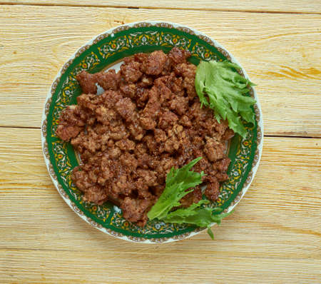 Kachri Qeema - traditional meat dish from the Indian subcontinent.の写真素材