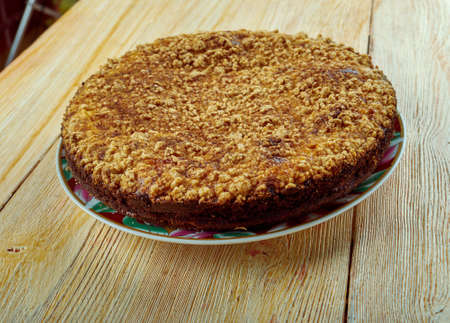 Russian cottage cheese pie. close up