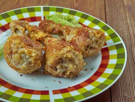 Backhendl - Wiener Crispy deep fried chicken.Viennese cuisineの写真素材