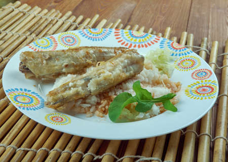 Siyyadiyeh - Lebanese Style Fish over Riceの写真素材