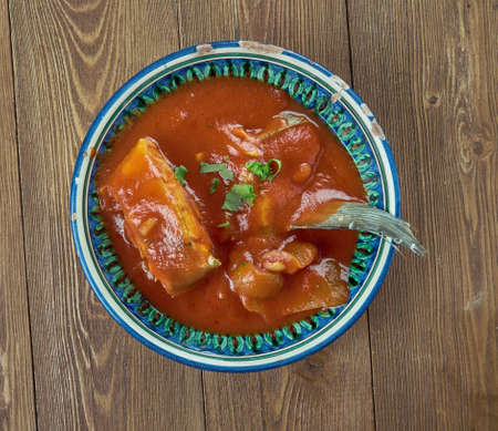 Omam Fish Curry. close upの写真素材