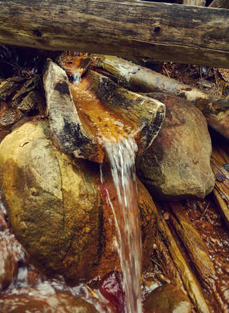 kurtyaevo Arkhangelsk region of Russia. Natural source of mineral curative water.の写真素材