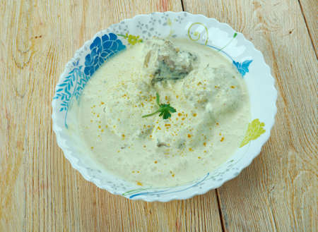 Dahi machha - traditional Oriya delicacy made of fish in a spicy yogurt based sauce.の写真素材