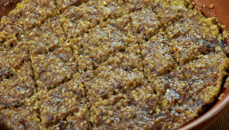 Baked kibbeh -  Lebanese Baked Minced Lamb Cakeの写真素材