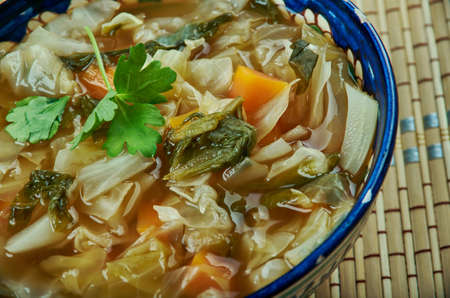 Lahana chorbasi - Turkish soup with cabbageの写真素材
