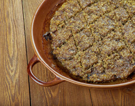 Baked kibbeh -  Lebanese Baked Minced Lamb Cakeの写真素材