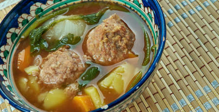  Ciorba de perisoare  - Romanian soup with meatballsの写真素材