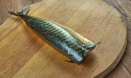 Macrou afumat  - Romanian recipe for smoked mackerelの写真素材
