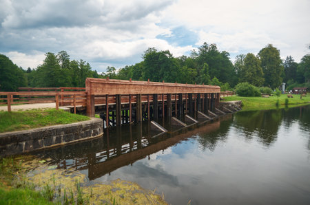 Augustow Canal Poland, Belarus. It is under the protection of UNESCO July 8, 2017のeditorial素材