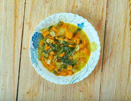 Kisamvu - Greens with Veggies , Peanuts. Tanzania, African  cuisineの写真素材