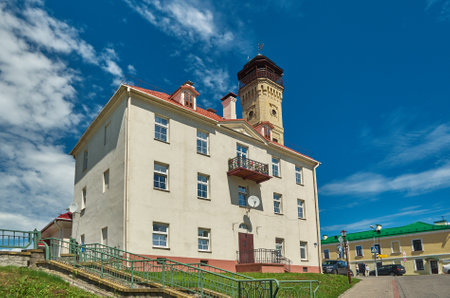 Old Central Fire Station Building. Grodno, Belarusのeditorial素材