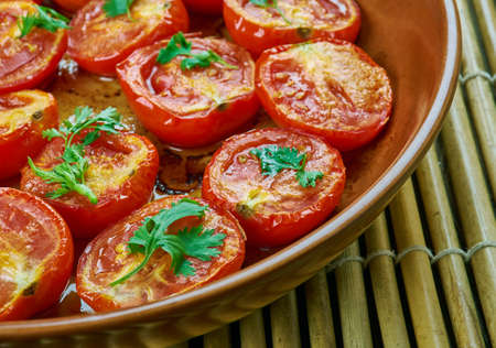 Pomodoro arrosto -Sun dried tomatoes with olive oilの写真素材