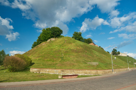 ancient castle, located in Grodno, Belarusのeditorial素材