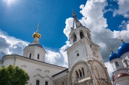 Orthodox monastery in the village of Bogolyubovo,Vladimir oblast. Russiaのeditorial素材