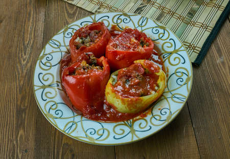 Dolma Felfel - Middle Eastern dish, close upの写真素材