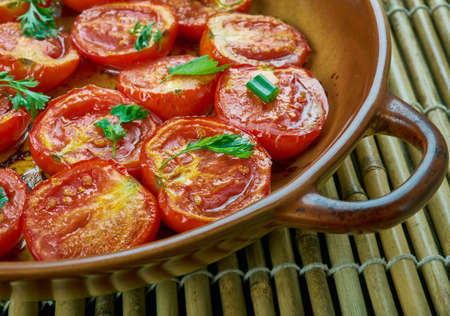 Pomodoro arrosto -Sun dried tomatoes with olive oilの写真素材