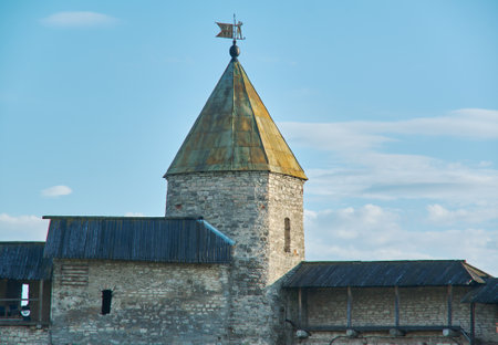 Pskov Kremlin also called Pskov Krom. Pskov, Russiaのeditorial素材