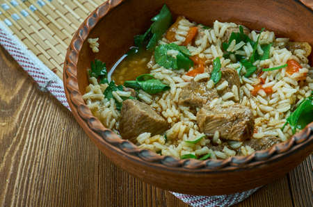 Magiri?a ?orbasi -  soup. Turkish cuisine. winter turkish soup with beef and rice.の写真素材