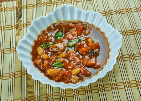 Beef and Cannellini Bean Minestrone, Italian cuisineの写真素材