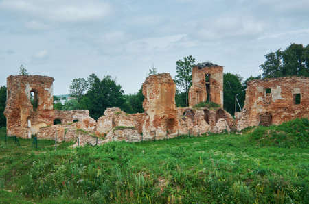 Holszany Castle. ruined residence of the Sapieha magnate family.Halshany, Hrodna Voblast, Belarusの写真素材