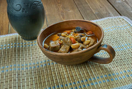 Pastiner - Stewed lamb with white beans. Armenian cuisine.の写真素材