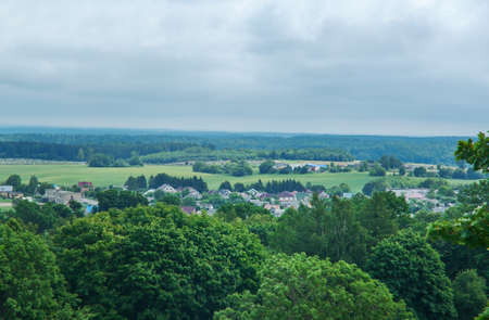 View of the old architecture in Novogrudok, Belarus, 6 July 2017の写真素材