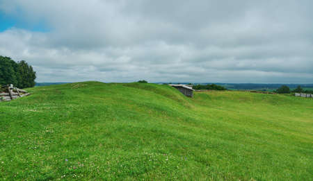 Ruins of Castle, ruins of the castle in the city of Novogrudok. Belarus. 6 July 2017の写真素材
