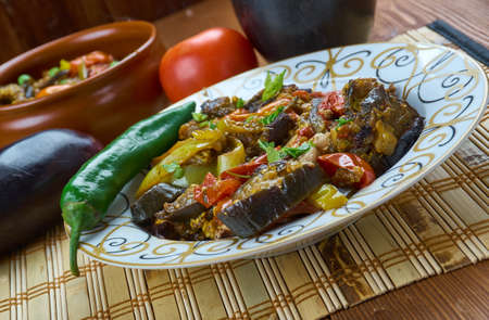 adjab-sandal - Azerbaijani dish of vegetables and meatの写真素材