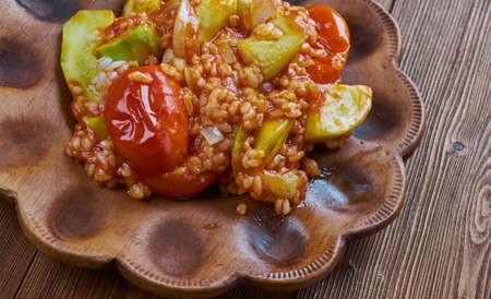 Pirinclii Kabak Yemgii -  Turkish dish with zucchini and riceの写真素材