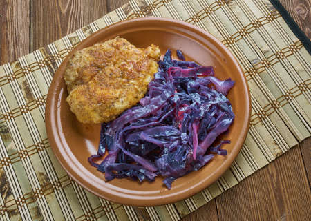 North Croatian Red Cabbage Stew, Traditional Balkan dishの写真素材
