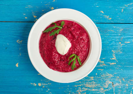 Beet Yogurt Dip - dip is made with roasted beets, yogurt, olive oil and lots of garlic