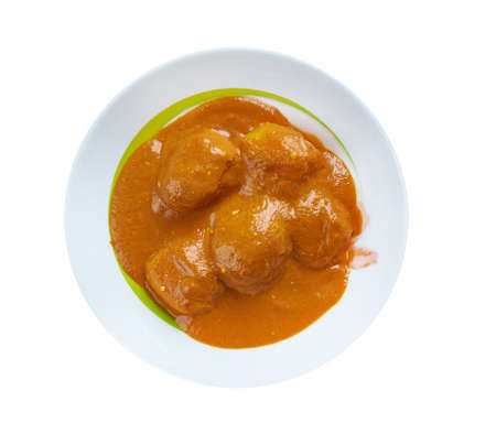 Kashmiri Dum Aaloo - indian potatoes,  baby potatoes in a spicy vibrant curd based gravy.の写真素材