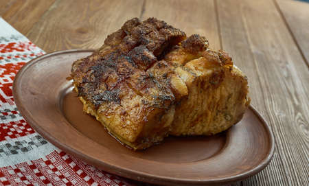 German fried pork loin Kassler Rippchenの写真素材