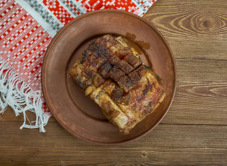 German fried pork loin Kassler Rippchenの写真素材