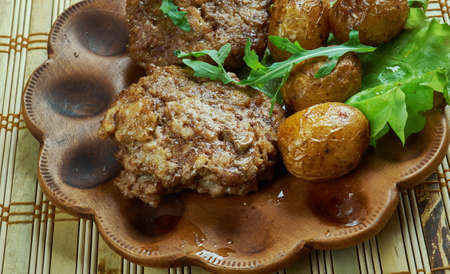 German Fried Meat Patties  - Frikadellenの写真素材