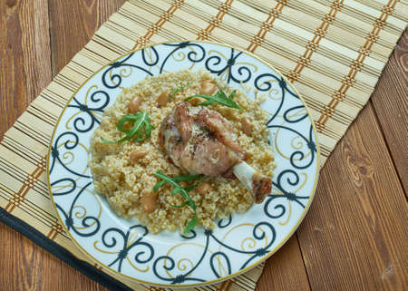 Baqala polow - Rice with fava beans , Iranian cuisineの写真素材