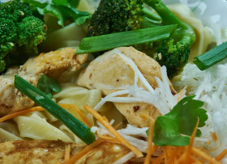 Chinese Moo Goo Gai Pan - Americanized version of a Cantonese dish,Moo Goo means mushroom, Gai means...
