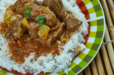 Indian lamb curry - Sindhi Biryani,  close up