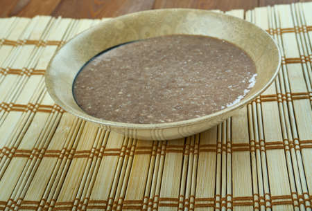 talkan porridge - coarse flour from fried barley or wheat, cuisine of Khakass, Altai, Bashkirs, Buryats, Kazakhs, Kirghiz, Mongols, Tatars, Uzbeks, Chuvashesの写真素材