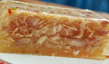 Tlacenka - Czech headcheese , close up