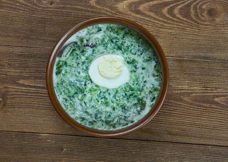Nokkoskeitto - Finnish spring nettle soupの写真素材