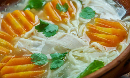 Quickest Homemade Chicken Noodle Soupの写真素材