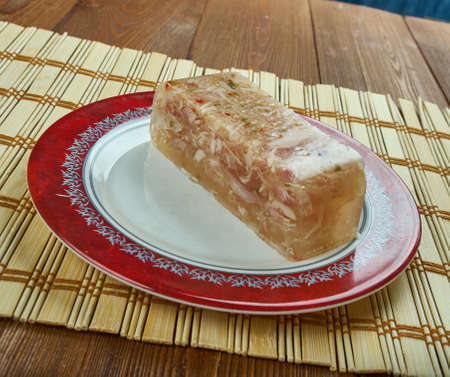 Tlacenka - Czech headcheese , close up