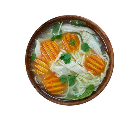 Quickest Homemade Chicken Noodle Soupの写真素材