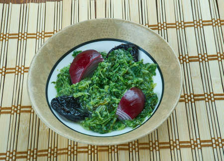 Khoresh Aloo Esfenaj -  Persian Spinach  Stew, Iranian cuisine