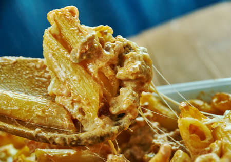 Crockpot Million Dollar Pasta ,  traditional baked pasta but is made entirely in the slow cooker, even the noodles.の写真素材