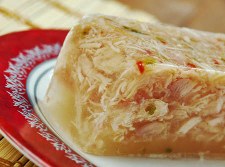Tlacenka - Czech headcheese , close upの写真素材