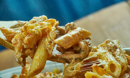 Crockpot Million Dollar Pasta ,  traditional baked pasta but is made entirely in the slow cooker, even the noodles.の写真素材