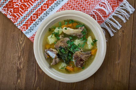 Serbian Lamb Vegetable Soup - Chorba od Janjetinaの写真素材