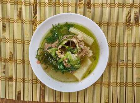 Nigerian bitter leaf soup -  Ofe Onugbuの写真素材